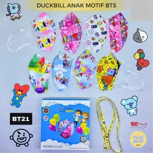 Masker Anak 3ply Duckbill Anak Chasa I-Care Utk 0-8 thn 25pc Per Box