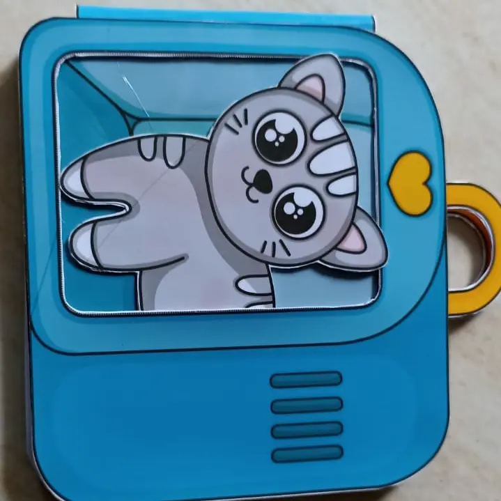 Paper doll house book cat kucing mainan bongkar pasang -Sudah dirakit 5