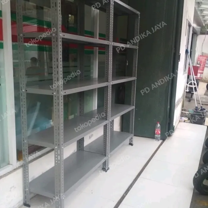 Rak siku 100cmx40cmx200cm pakai tiang siku 4x6 0