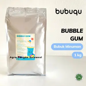 Bubuk Minuman BUBBLE GUM 1kg Bubuqu Powder Drink Permen Karet Premix