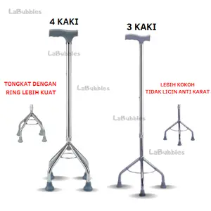 Tongkat Jalan Lansia / Alat Bantu Jalan Tongkat Kaki Manula Lansia