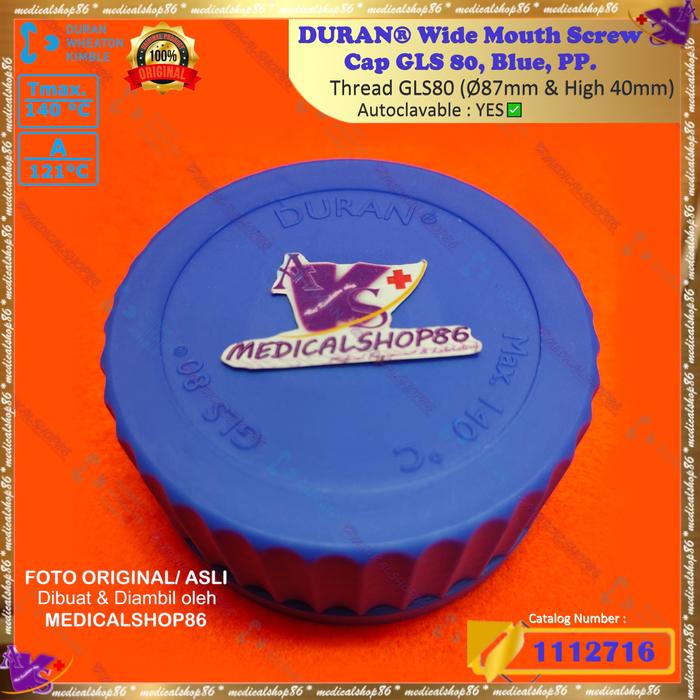 Gambar GLS 80 QUICK RELEASE Screw Cap, PP, Blue, with Lip Seal | DURAN dari MEDICALSHOP86 Kota Administrasi Jakarta Barat Tokopedia