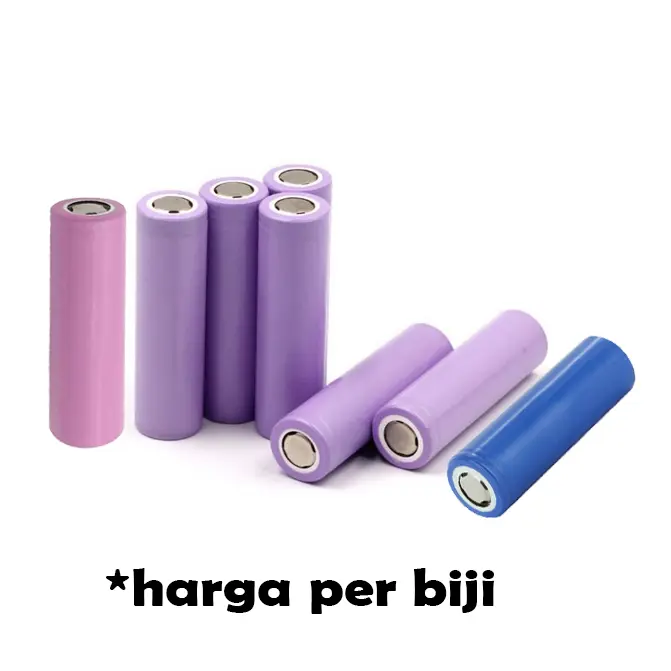 Baterai Cas 18650 Real 1200 mAh Flat Top Baterei Senter Batrei Batre 6