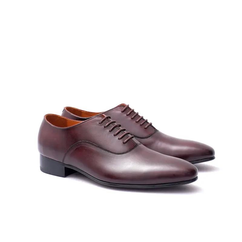 Edgar Classic Bordeaux Crust - Sepatu Kulit Oxford Pengantin Pria 1