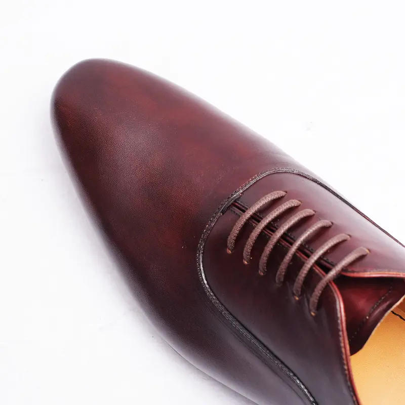 Edgar Classic Bordeaux Crust - Sepatu Kulit Oxford Pengantin Pria 3