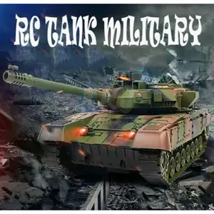 mainan RC remote control mobil tank war military army battle charger