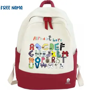 TAS RANSEL ANAK BACKPACK ANAK SEKOLAH MOTIF ALPHABET LORE UNISEX
