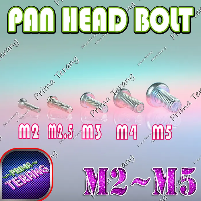 Baut JP Pan Head M 3 Kepala Bulat 6 10 15 20 25 30 35 40 mm PH M3 3