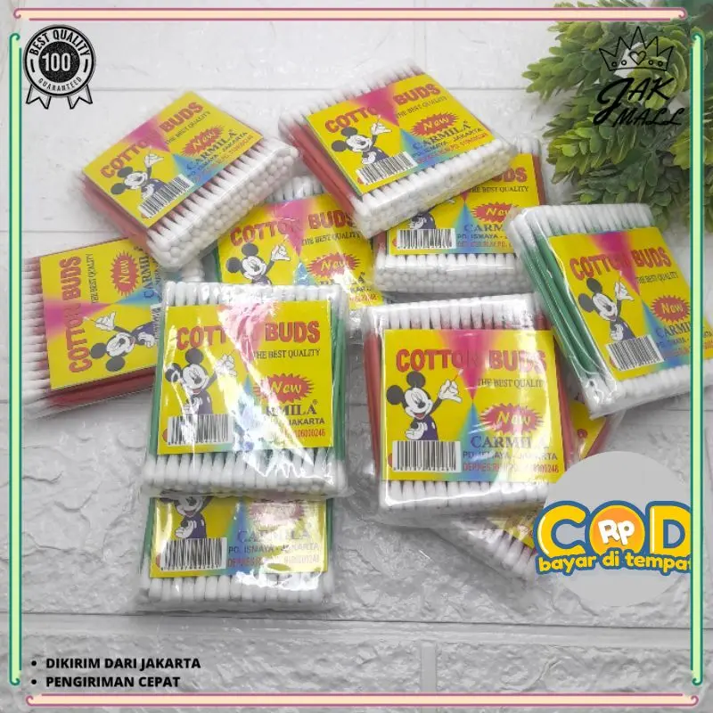 Cotton Buds Carmila /Korek Kuping/Pembersih Telinga dan Kosmetik 70pcs