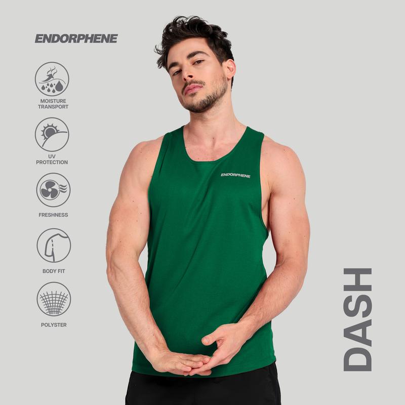 Endorphene DASH Running Jersey Singlet Quick Dry Gym - Forest Biome 0