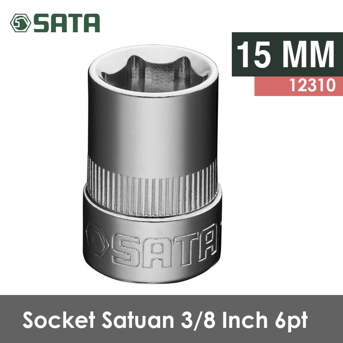 Gambar SOCKET 3/8 INCH 15 MM 12310 SATA TOOLS dari TCHOME TOKOPEDIA Kota Administrasi Jakarta Utara Tokopedia