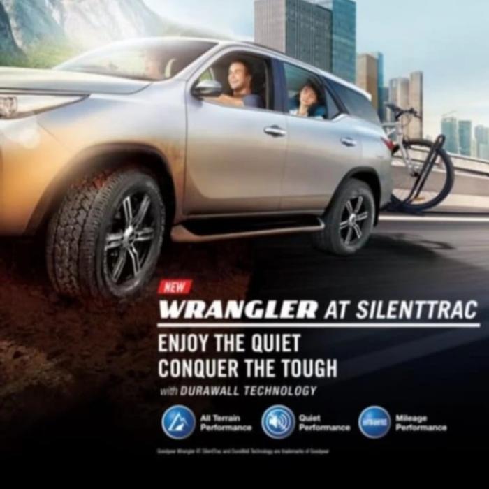 Gambar ban mobil goodyear 265 60 18 wrangler at silent track toyota fortuner mitsubitsi pajero nissan terra dari cv pitstop karawaci Kota Tangerang Tokopedia