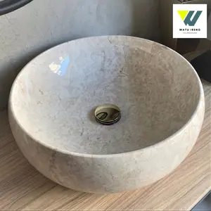 Wastafel Marmer Model ROUND DONUT Diameter 40cm | Marble Washbasine