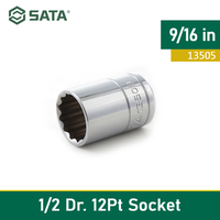 Gambar SOCKET SATUAN 1/2 INCH 9/16 in 13505 12pt SATA TOOLS dari warungtools Kota Administrasi Jakarta Utara 1 Tokopedia