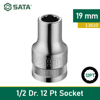 Gambar SATA TOOLS Socket Satuan 1/2 Inch 19 mm 12 point 13610 dari SATA OS Kota Administrasi Jakarta Utara 1 Tokopedia