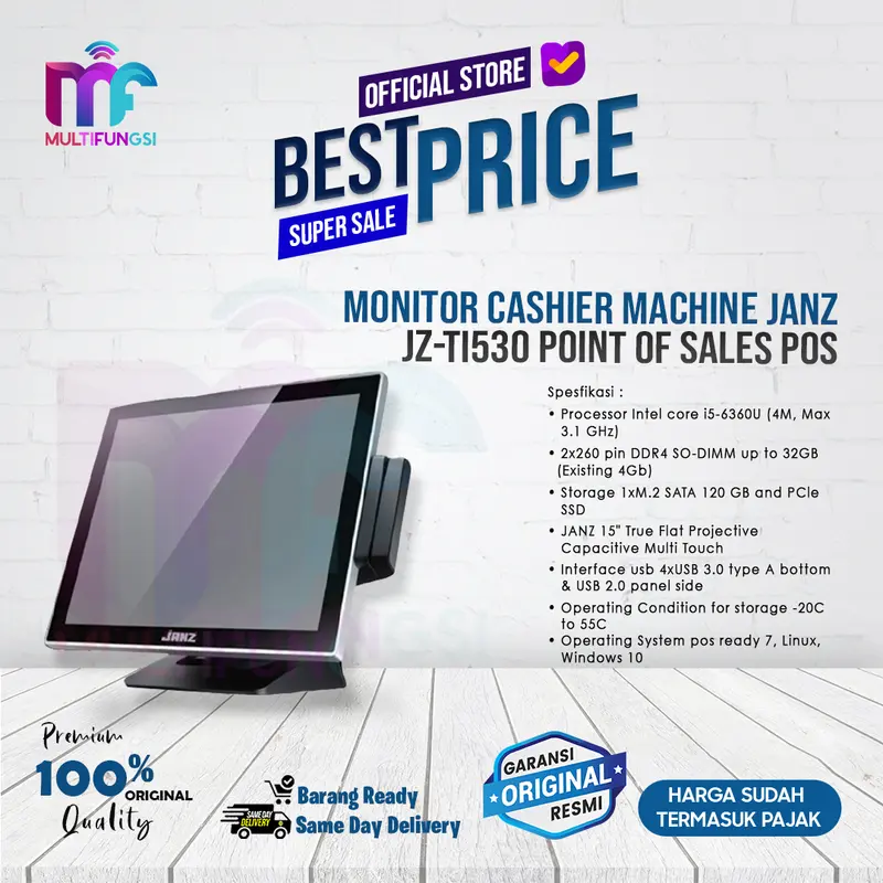 Monitor Cashier Machine JANZ JZ-TI530 Point Of Sales POS Garansi Resmi 0
