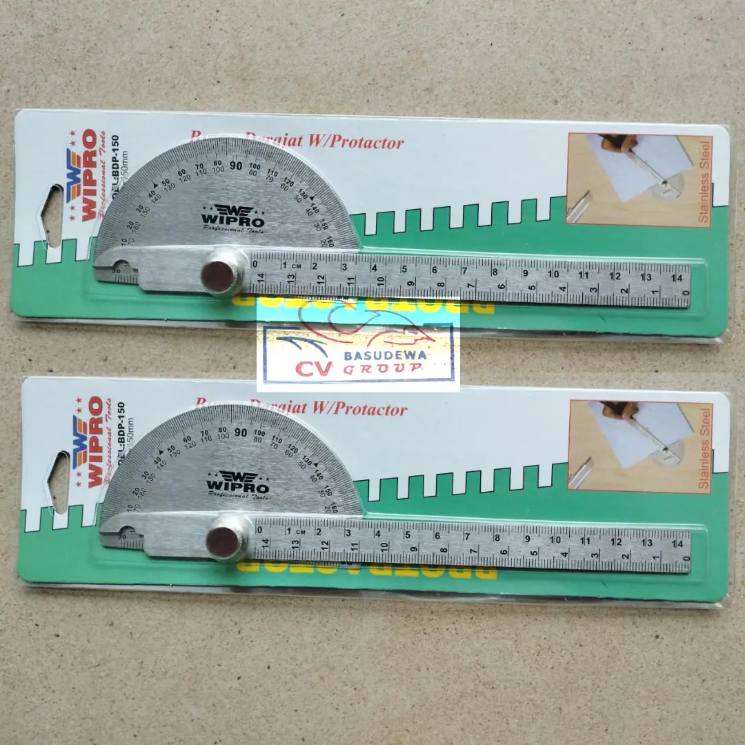 WIPRO BUSUR DERAJAT 6" BDP-150 PROTRACTOR / ALAT UKUR SUDUT PENGGARIS