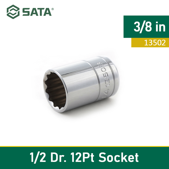 Gambar SOCKET SATUAN 1/2 INCH 3/8 in 13502 12pt SATA TOOLS dari warungtools Kota Administrasi Jakarta Utara Tokopedia