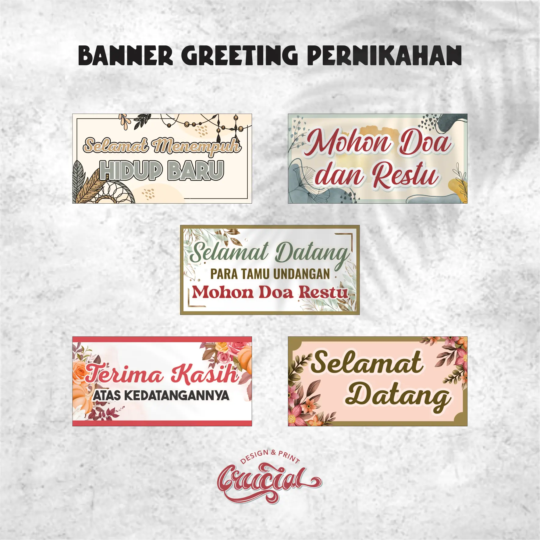 Banner Greeting Selamat Datang Pernikahan / Hajatan / Khitanan