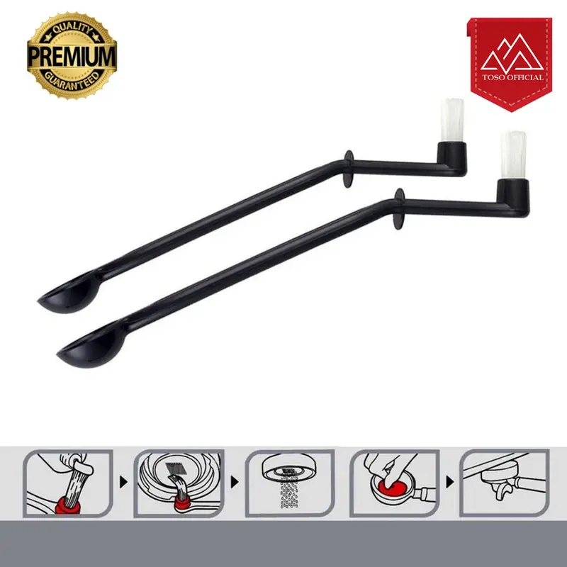 Sikat + Sendok Espresso Group Head Brush + Spoon Sikat Mesin Kopi 2in1 3