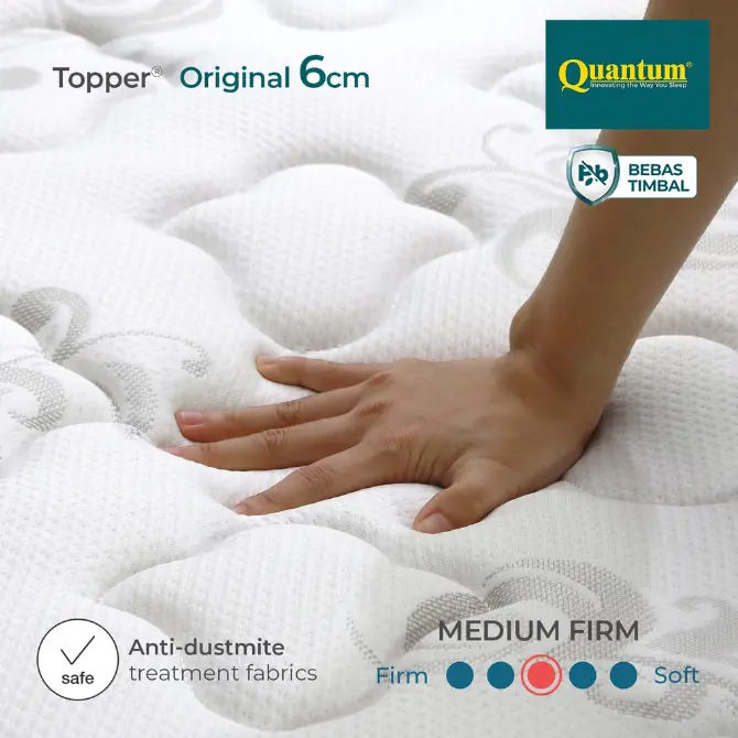 Quantum Mattress Topper 90 x 200 cm Tebal 6 Cm ORIGINAL pelapis kasur 3