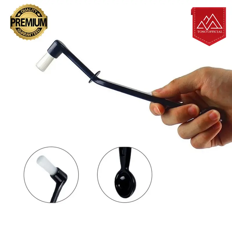 Sikat + Sendok Espresso Group Head Brush + Spoon Sikat Mesin Kopi 2in1 1
