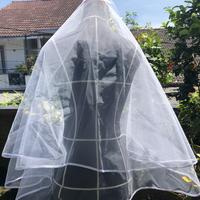 Gambar Wedding veil 002 putih bersih - Hijab dari Sarkara Kota Tangerang Selatan 5 Tokopedia