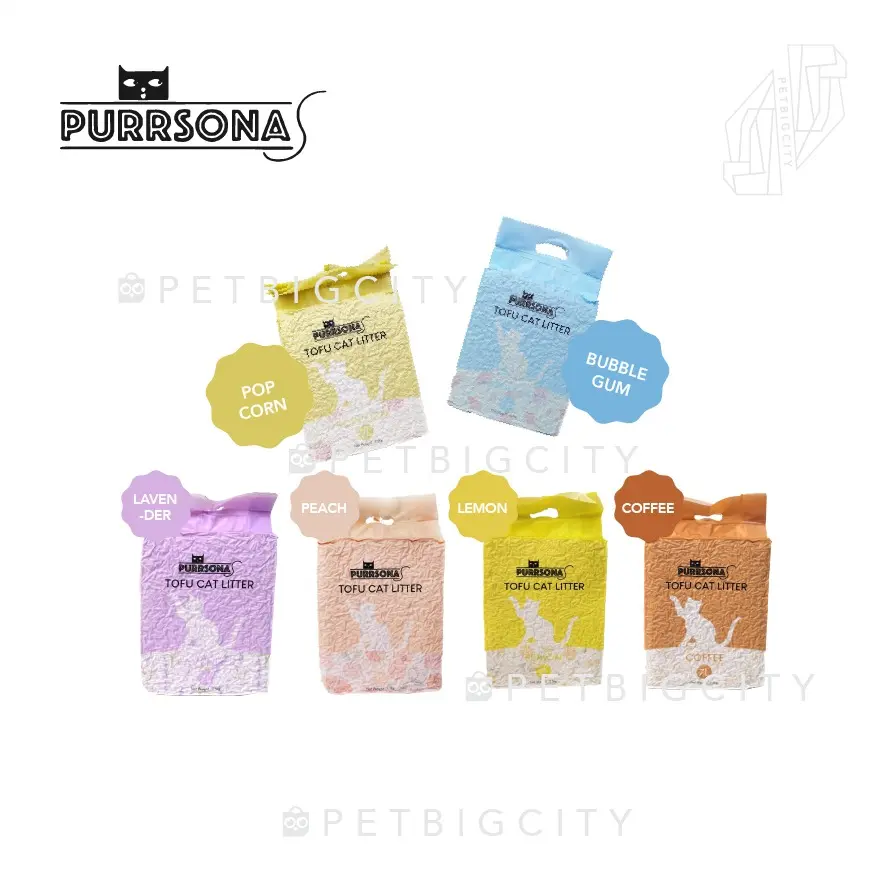 Purrsona Premium Tofu cat litter soya 7L - Pasir Kucing Pasir Gumpal