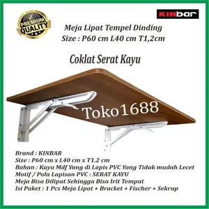 Meja Lipat Dinding Meja Ambalan 60 x 40 CM 1206