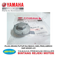 Gambar PLUG, DRAIN,TUTUP OLI NMAX, MIO, FINO,AEROX 54P-E5351-01 dari Yamaha Bintang Rejeki Motor Kab. Bandung 1 Tokopedia