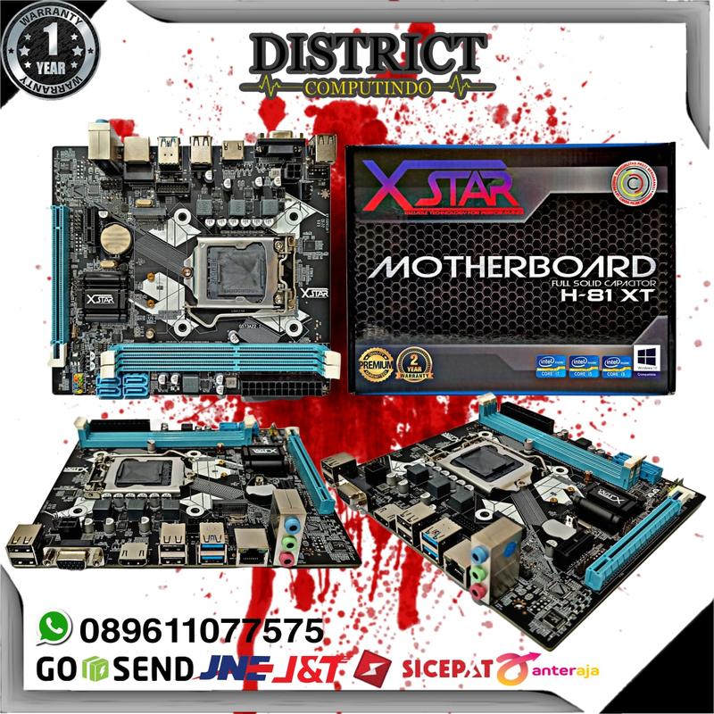 MOTHERBOARD H81 SOCKET 1150 XSTAR Shop Tokopedia
