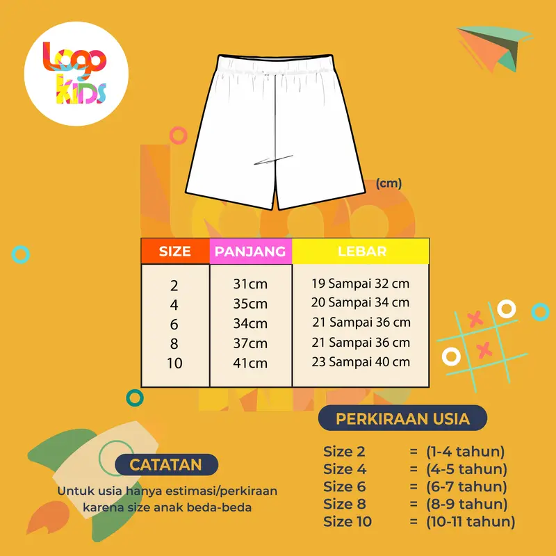 LOGOKIDS Celana Pendek Anak Laki-Laki Bahan Kaos 4 Motif 1-10 Tahun 4