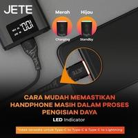 Gambar JETE Kabel Data Micro Charger Tiny 5 Fast Charging with LED Light - Black dari Doran Gadget Official Kota Administrasi Jakarta Pusat 5 Tokopedia