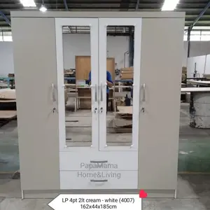 Lemari Pakaian 4 Pintu Jumbo 2 Laci Panjang - Lemari Pakaian 4008