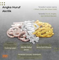 Gambar Angka Huruf Akrilik Mirror 5 CM Gold Silver Rosegold - INPI HOUSE - Gold dari INPI HOUSE Official Kota Bandung 3 Tokopedia