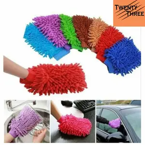 Sarung Tangan Cendol Microfiber Kain Lap Cuci Mobil Motor Halus Lembut