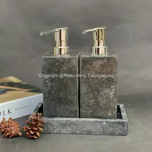 Bath Set Marble Dispenser Soap Marmer | Bathroom set marble