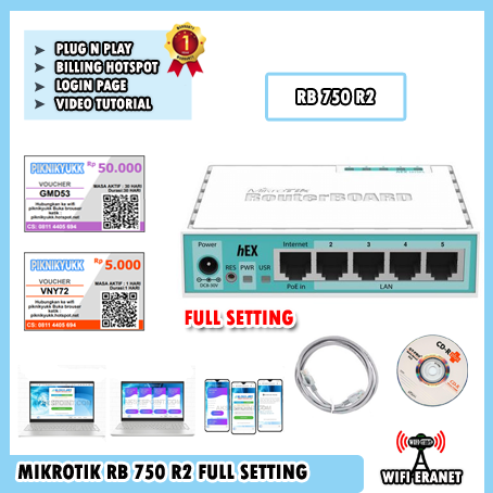 Jual Mikrotik RB750 r2 plus Setting untuk usaha RT RW NET atau WARNET ...