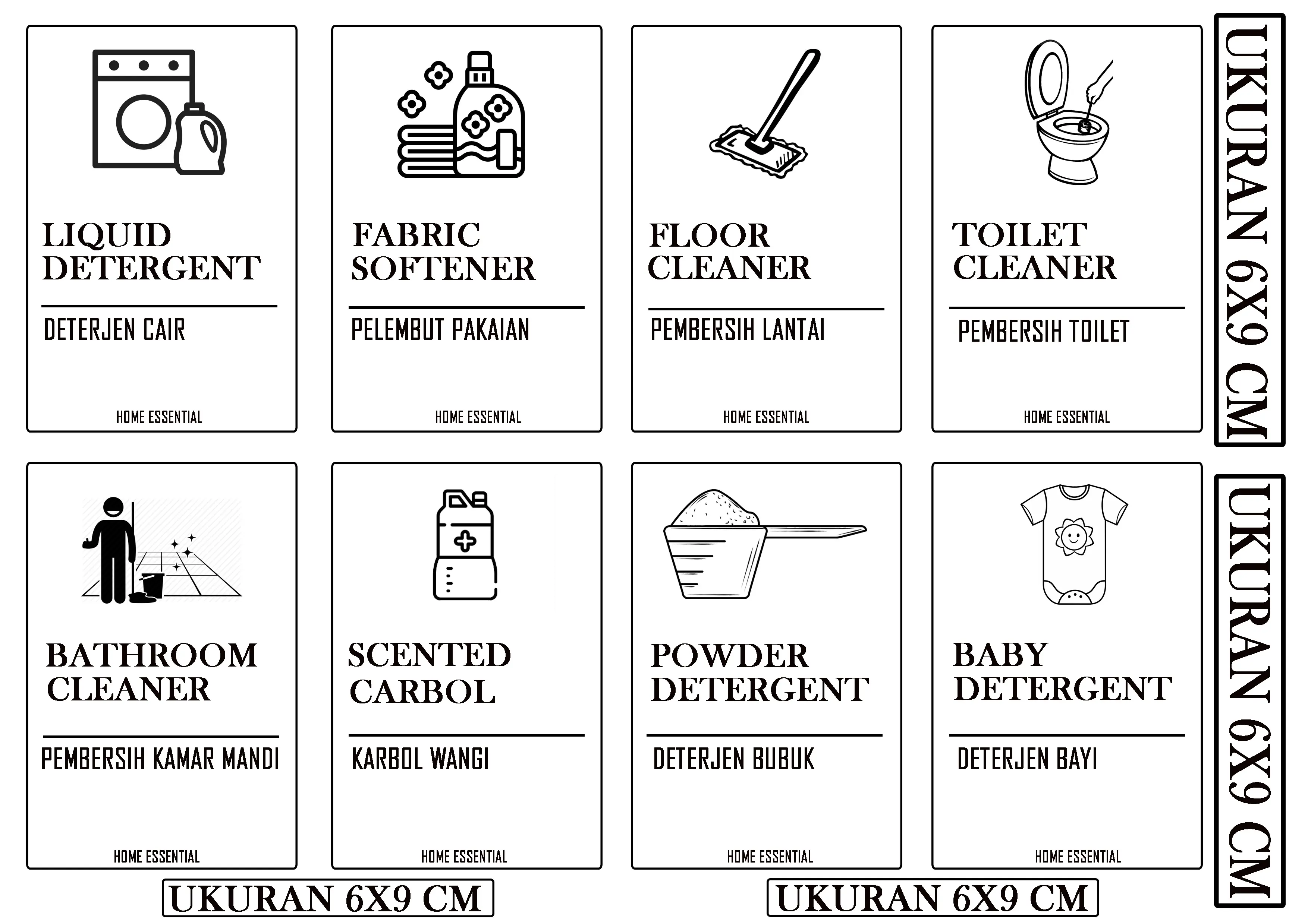 (READY STIKER AJA) LABEL LAUNDRY AESTHETIC/LABEL WATERPROOF/TAHAN AIR