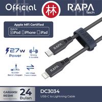 Gambar RAPAtech DC3034 - LINE+ I Apple MFi Certified USB-C to Lightning 27W - DC3034 1 Meter dari RAPAtech Jakarta Kota Administrasi Jakarta Barat 2 Tokopedia