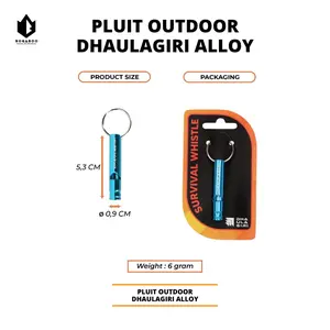 Whistle survivor dhaulagiri - peluit alumunium dhaulagiri