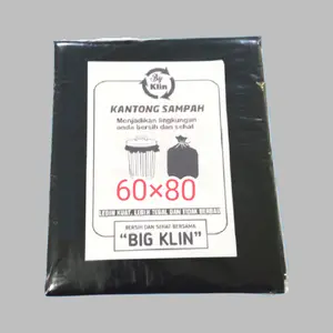 kantong plastik sampah ukuran 60 x 80 cm warna hitam tebal 40 micron