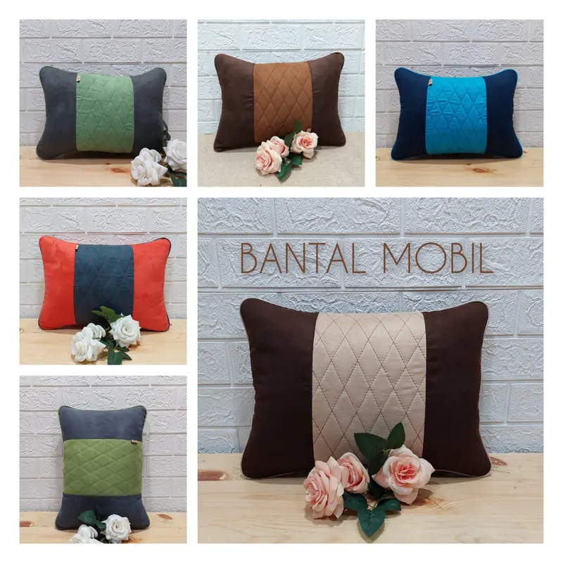 Zira Bantal mobil Suede, Bantal penyanggah punggung, Interior Mobil 0