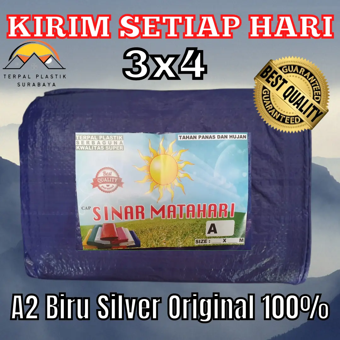 TERPAL PLASTIK A2 Ukuran 3x4 Meter