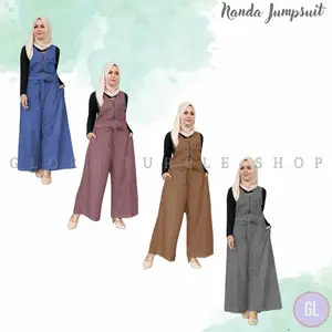 6881 nanda jumpsuit/ baju muslim wanita/jumpsuit muslim/baju grosir