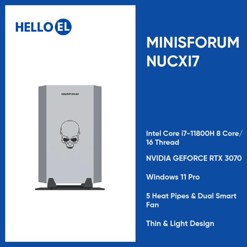 MINISFORUM MINI FORUM NUCXI7 Intel Core i7-11800H NVIDIA 3070 Mini PC ...