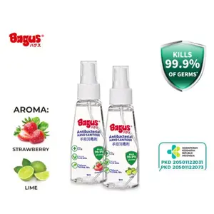 Bagus Hand Sanitizer Anti Bacterial 100 ml Lime/Stawberry
