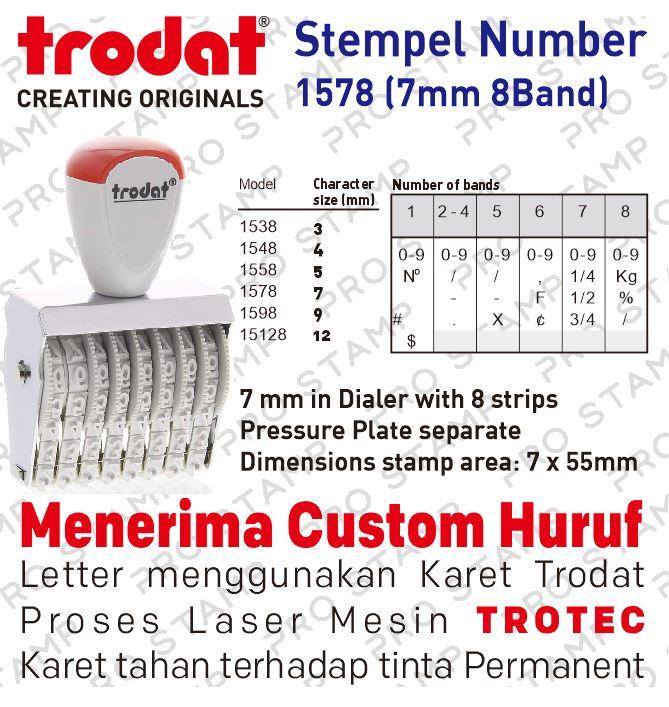 Gambar Stempel Angka Manual 8 Digit 7mm / 1578 dari PRO STAMP Kab. Bekasi Tokopedia