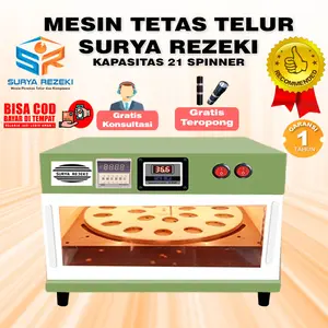 Mesin Penetas Telur Full Otomatis Rak Spinner Kap.21 Ayam Bebek Burung