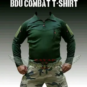 Baju Pria Lengan panjang ,baju kaos Bdu tactical , kaos bdu armmy Tni